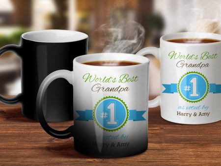 World s Best Grandpa Magic Mug Hot on Sale