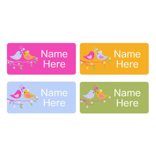 Two Birds Rectangle Name Labels 32pk Online Sale