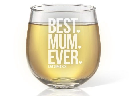 Best Mum Ever Stemless Wine Glass Online Hot Sale