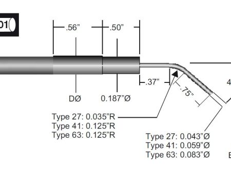 BMY & EMY Fiber Optics, Small 45 degree end, PVC Sheathing Online now