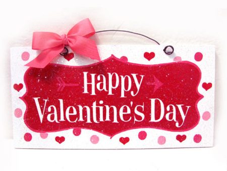 Happy Valentines Day polka dot sign. Discount