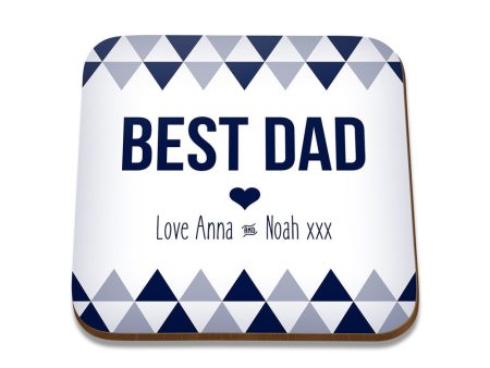 Best Dad Square Coaster - Single Online Sale