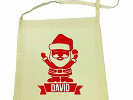 Red Santa Christmas Calico Tote Bag Online Hot Sale