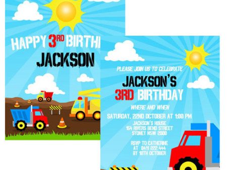 Truck Party Invitation Online now