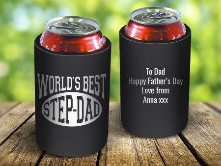 World s Best Step Dad Stubby Cooler For Discount