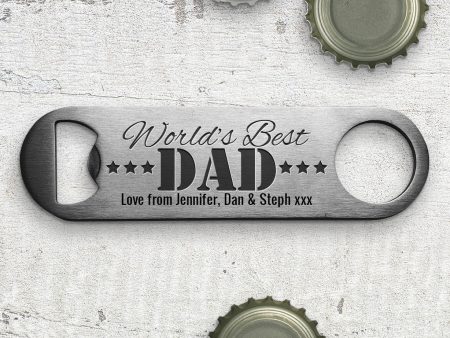 World s Best Dad Engraved Bottle Opener Hot on Sale