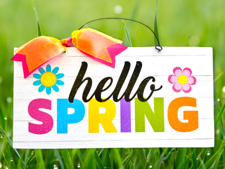 Hello Spring brights sign. Sale