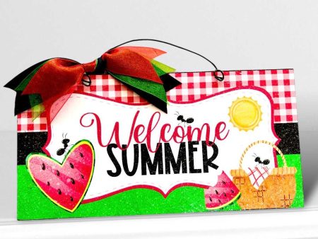 Welcome Summer Watermelon Picnic sign. Wood or metal option. Supply