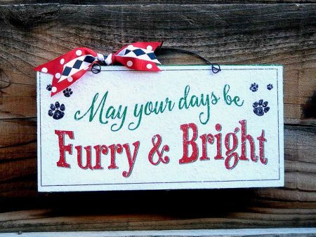 Furry and Bright Christmas sign. For Sale