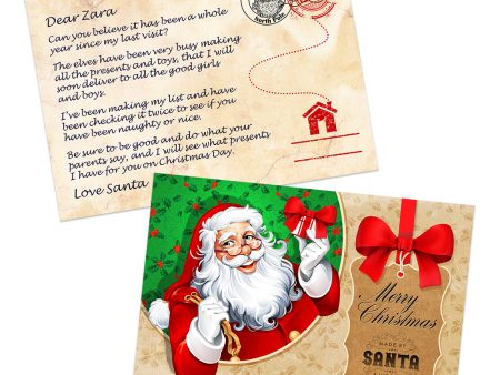 Santa with Gift Santa Postcard For Discount