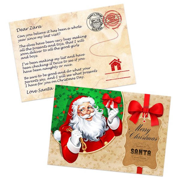 Santa with Gift Santa Postcard For Discount