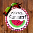 Welcome Summer Watermelon round sign. Sale