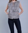 Paneled Rabbit Fur Vest Sale