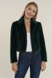 Plush Faux Fur Notch Collar Jacket For Cheap