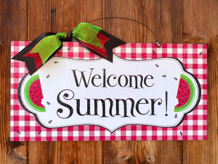 Welcome Summer. Watermelon sign. Fashion