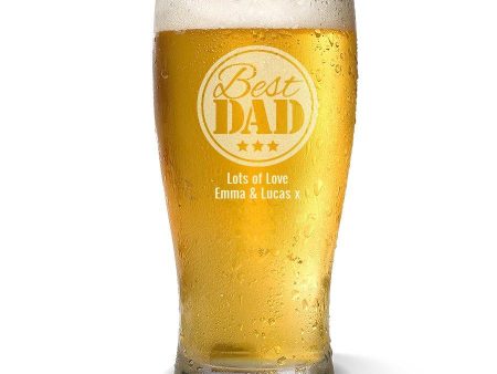 Best Dad Standard 285ml Beer Glass Online