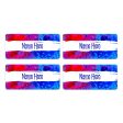 Splatter Rectangle Name Labels 32pk Supply