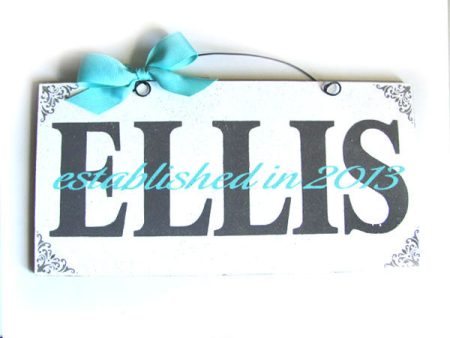 Custom last name established date sign. Sale