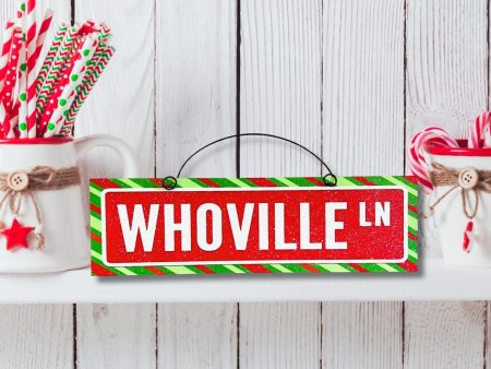 WHOVILLE LN sign 3.5x12 inches. Wood or metal option. For Sale