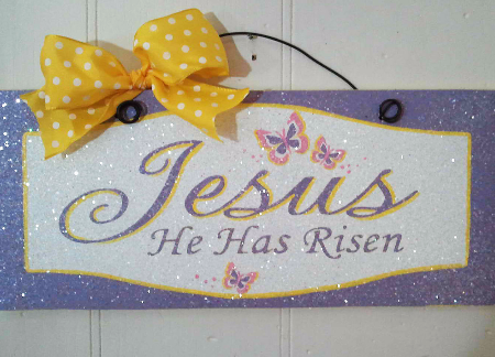 Jesus he is risen. Easter sign. For Sale