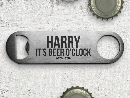 Beer O Clock Engraved Bottle Opener Online now