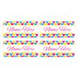 Heart Rectangle Name Labels 32pk For Cheap