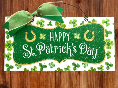 Happy St.Patrick s Day clover sign. Wood or metal option Online