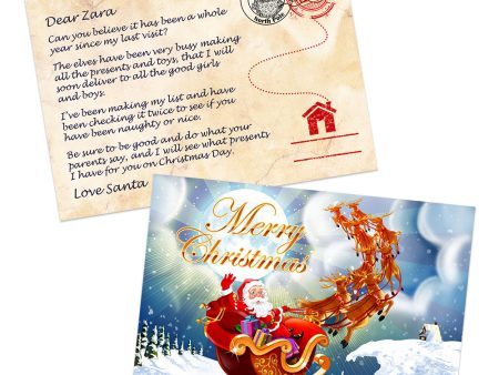 Sleigh Taking Off Santa Postcard Online