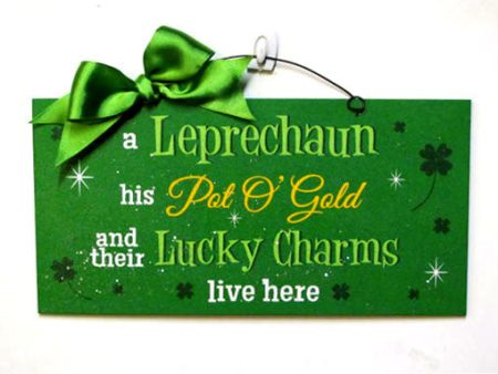 St.Patrick s Day sign. Lucky Charms. Supply