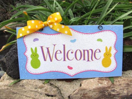 Easter Welcome sign. Sale