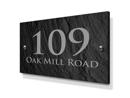 Slate Effect Metal House Sign Sale