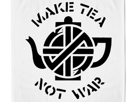 Make Tea Not War - Black Text - Tea Towel Cheap