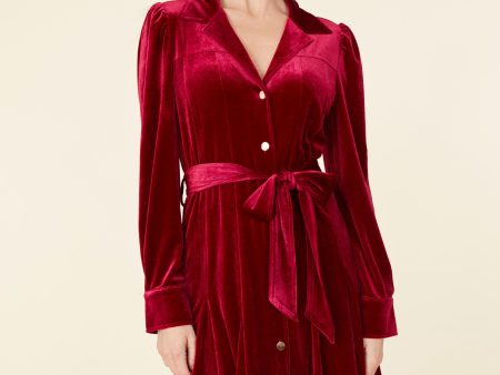 Velvet Belted Dress Sale