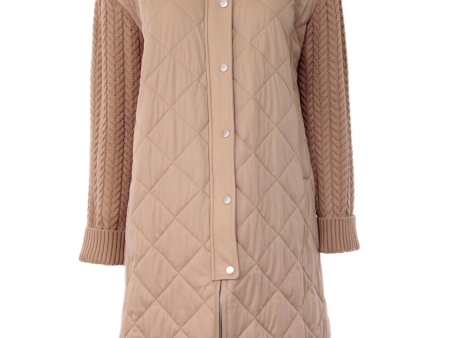 Quilted Long Coat with Toggle Waist on Sale