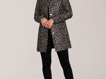 Metallic Leopard Print Coat Online now