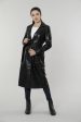 Faux Leather Trench Coat on Sale