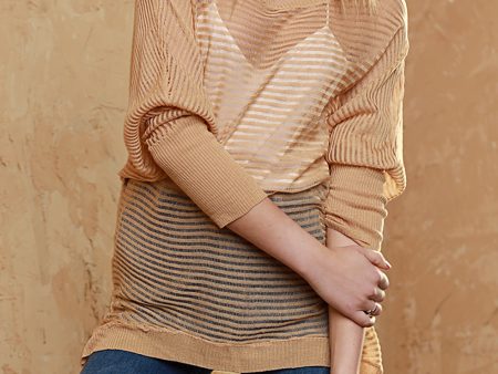 Draped Knit Dolman Sleeve Top Online now