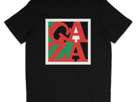 GAZA - White Border - Black Hot on Sale