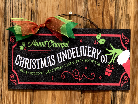 Mount Crumpit Christmas Delivery sign. Online