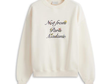 Le Sweatshirt Slogan à Fleurs Hot on Sale