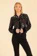 Sequin Velvet Trim Jacket Online