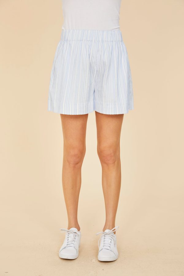 Striped Elastic Waist Shorts Online