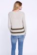 Striped V-Neck Linen Sweater Supply