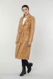 Faux Leather Trench Coat on Sale