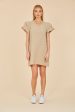 Linen Flutter Sleeve Dress Online Hot Sale