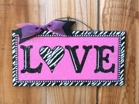 Love Zebra sign. Online Hot Sale