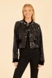 Sequin Velvet Trim Jacket Online