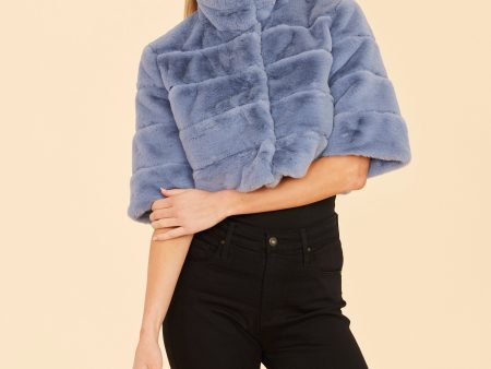 Faux Fur Paneled Cropped Jacket Supply