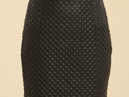 Quilted Faux Leather Skirt Online Sale