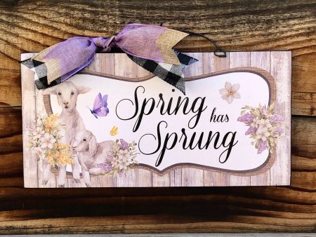 Copy of Spring has Sprung Lamb sign. Supply